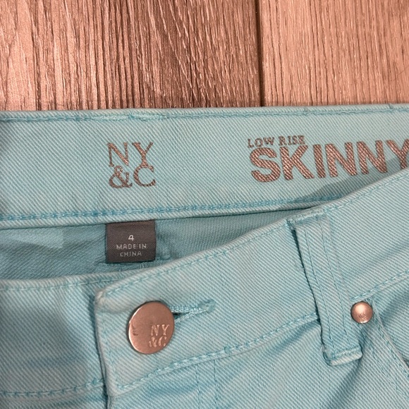 New York & Company Light Blue Straight Leg Jeans - Picture 5 of 7